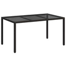 Havemøbel Bord Sort 150 x 90 x 75 cm polyrattan