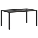 Havemøbel Bord Sort 150 x 90 x 75 cm polyrattan