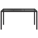 Havemøbel Bord Sort 150 x 90 x 75 cm polyrattan