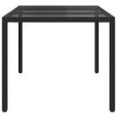 Havemøbel Bord Sort 150 x 90 x 75 cm polyrattan