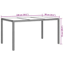 Havemøbel Bord Sort 150 x 90 x 75 cm polyrattan