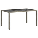Havemøbel Bord Grå 150 x 90 x 75 cm polyrattan