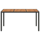 Havemøbel Bord Sort 150 x 90 x 75 cm polyrattan
