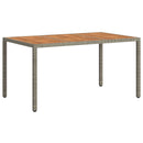 Havemøbel Bord Grå 150 x 90 x 75 cm polyrattan