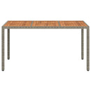 Havemøbel Bord Grå 150 x 90 x 75 cm polyrattan
