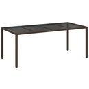 Havemøbel Bord Brun 190 x 90 x 75 cm polyrattan