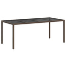 Havemøbel Bord Brun 190 x 90 x 75 cm polyrattan