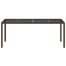 Havemøbel Bord Brun 190 x 90 x 75 cm polyrattan