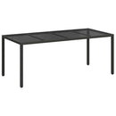 Havemøbel Bord Sort 190 x 90 x 75 cm polyrattan