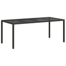 Havemøbel Bord Sort 190 x 90 x 75 cm polyrattan