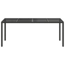Havemøbel Bord Sort 190 x 90 x 75 cm polyrattan