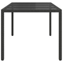 Havemøbel Bord Sort 190 x 90 x 75 cm polyrattan