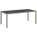 Havemøbel Bord Grå 190 x 90 x 75 cm polyrattan