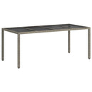 Havemøbel Bord Grå 190 x 90 x 75 cm polyrattan