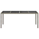 Havemøbel Bord Grå 190 x 90 x 75 cm polyrattan