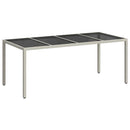 Havemøbel Bord Hvid 190 x 90 x 75 cm polyrattan