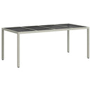 Havemøbel Bord Hvid 190 x 90 x 75 cm polyrattan