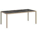 Havemøbel Bord Beige 190 x 90 x 75 cm polyrattan