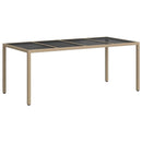 Havemøbel Bord Beige 190 x 90 x 75 cm polyrattan