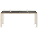 Havemøbel Bord Beige 190 x 90 x 75 cm polyrattan