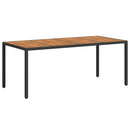 Havemøbel Bord Sort 190 x 90 x 75 cm polyrattan