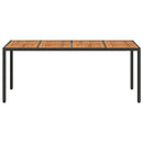 Havemøbel Bord Sort 190 x 90 x 75 cm polyrattan