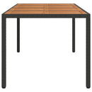 Havemøbel Bord Sort 190 x 90 x 75 cm polyrattan