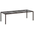 Havemøbel Bord Brun 250 x 100 x 75 cm polyrattan