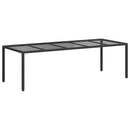 Havemøbel Bord Ren Sort 250 x 100 x 75 cm polyrattan