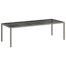 Havemøbel Bord Grå 250 x 100 x 75 cm polyrattan