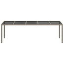 Havemøbel Bord Grå 250 x 100 x 75 cm polyrattan