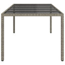 Havemøbel Bord Grå 250 x 100 x 75 cm polyrattan