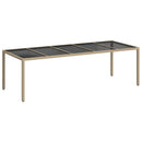 Havemøbel Bord Beige 250 x 100 x 75 cm polyrattan