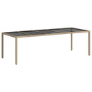Havemøbel Bord Beige 250 x 100 x 75 cm polyrattan