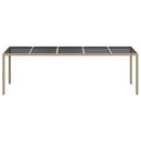 Havemøbel Bord Beige 250 x 100 x 75 cm polyrattan