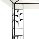 pavillon med dobbelttag 6x3 m stål hvid