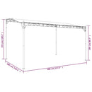 baldakin 4x3 m 180 g/m² stof og stål cremefarvet
