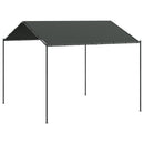 pavillon 4x4 m stål og stof antracitgrå