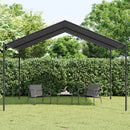 pavillon 4x4 m stål og stof antracitgrå