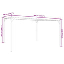 pavillon 4x4 m 180 g/m² stof og stål antracitgrå