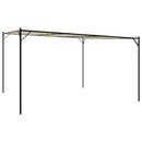 pavillon 4x4 m 180 g/m² stof og stål beige