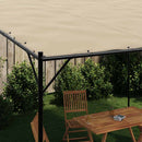 pavillon 4x4 m 180 g/m² stof og stål beige