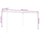 pavillon 4x4 m 180 g/m² stof og stål beige