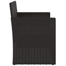 havebænk med hynder 105 cm polyrattan sort