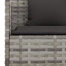 L-formet havesofa med hynder polyrattan grå