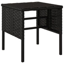 fodskamler med hynder 4 stk. til haven polyrattan sort