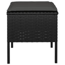 fodskamler med hynder 4 stk. til haven polyrattan sort