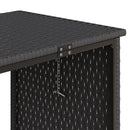 havesofa med bord og hynder L-formet polyrattan sort