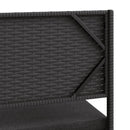 havesofa med bord og hynder L-formet polyrattan sort