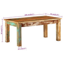 sofabord 100x55x45 cm massivt genbrugstræ